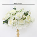 White Rose Artificial Flower Ball Wedding Backdrop Props Table Centerpiece Candlestick Decor Floral Ball Road Leading Flower