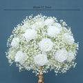 White Real Touch Gypsophila Baby Breath Artificial Flower Row Arrangement Wedding Table Centerpieces Floral Ball Window Display