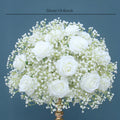 White Real Touch Gypsophila Baby Breath Artificial Flower Row Arrangement Wedding Table Centerpieces Floral Ball Window Display