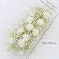 White Real Touch Gypsophila Baby Breath Artificial Flower Row Arrangement Wedding Table Centerpieces Floral Ball Window Display