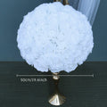 White Rose Artificial Flower Row Arrangement Wedding Centerpieces Table Flower Ball Arch Decor Wall Hanging Corner Floral