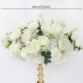 White Rose Artificial Flower Ball Wedding Backdrop Props Table Centerpiece Candlestick Decor Floral Ball Road Leading Flower