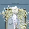 White Real Touch Gypsophila Baby Breath Artificial Flower Row Arrangement Wedding Table Centerpieces Floral Ball Window Display