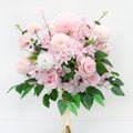 Artificial Flower Ball Pompom Turtle Leaf Greenery Plants Wedding Table Centerpiece Decor Banquet Hotel Party DIY Flower Bouquet