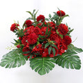 Artificial Flower Ball Pompom Turtle Leaf Greenery Plants Wedding Table Centerpiece Decor Banquet Hotel Party DIY Flower Bouquet