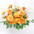 Artificial Flower Ball Pompom Turtle Leaf Greenery Plants Wedding Table Centerpiece Decor Banquet Hotel Party DIY Flower Bouquet