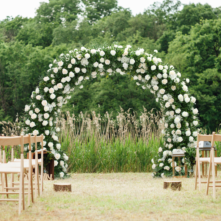 Wedding Arch Decor Luxury Artificial Flower Row Rose Greenery Arrangement Party Backdrop Decor Floor Floral Set Event Stage Props