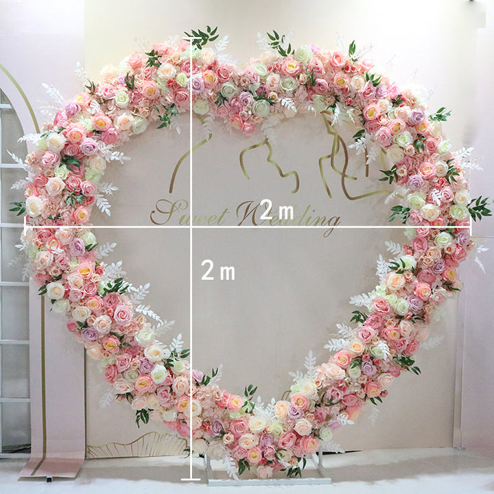 Flat heart-shaped arch wedding background props