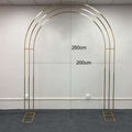 Arc-shaped double bar arch with gilded wedding props and iron craftsmanship