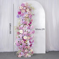 Pink Purple Babysbreath Dahlia 5D Flower Row Arrangement Wedding Backdrop Arch Kt Board Deco