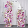 Pink Purple Babysbreath Dahlia 5D Flower Row Arrangement Wedding Backdrop Arch Kt Board Deco