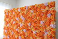 Simulated Orange Rose Hydrangea Flower Wall Party Wedding Background