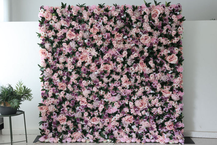 Pink and purple rose simulation wall party wedding background