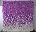 Purple Rose Gradient Fabric Flower Wall Wedding Background Party Activity Props