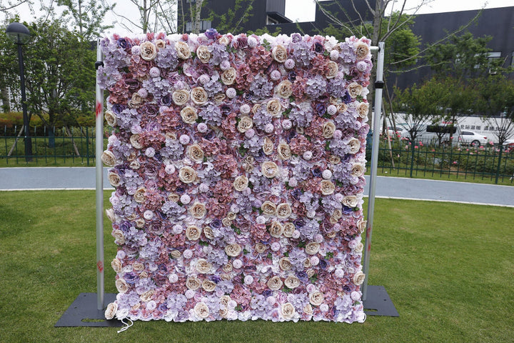 Simulated Purple Rose Embroidery Wall Activity Party Wedding Background