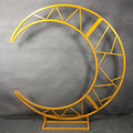 180CM electroplated moon shaped arch square tube round tube wedding background floral decoration