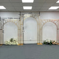 Wedding Gold Plated Line Multi Bar Background Frame Iron Prop