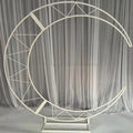 180CM electroplated moon shaped arch square tube round tube wedding background floral decoration