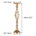 Gold Iron Cross Vase Dining Table Candlestick Decoration