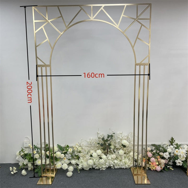 Gold-plated irregular multi bar iron wedding scene decoration