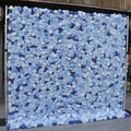 Simulated White Rose Blue Embroidery Ball Wedding Party Background Flower Wall