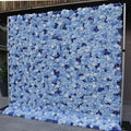 Simulated White Rose Blue Embroidery Ball Wedding Party Background Flower Wall