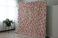 Simulate white and pink rose cloth background with floral walls for party and wedding backgrounds