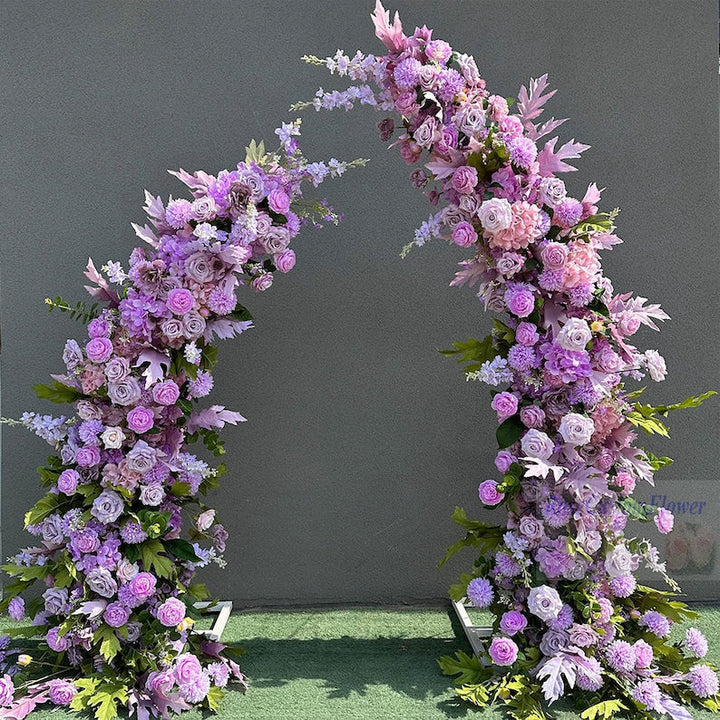 Wedding Horn Archway Flowers Retro Purple